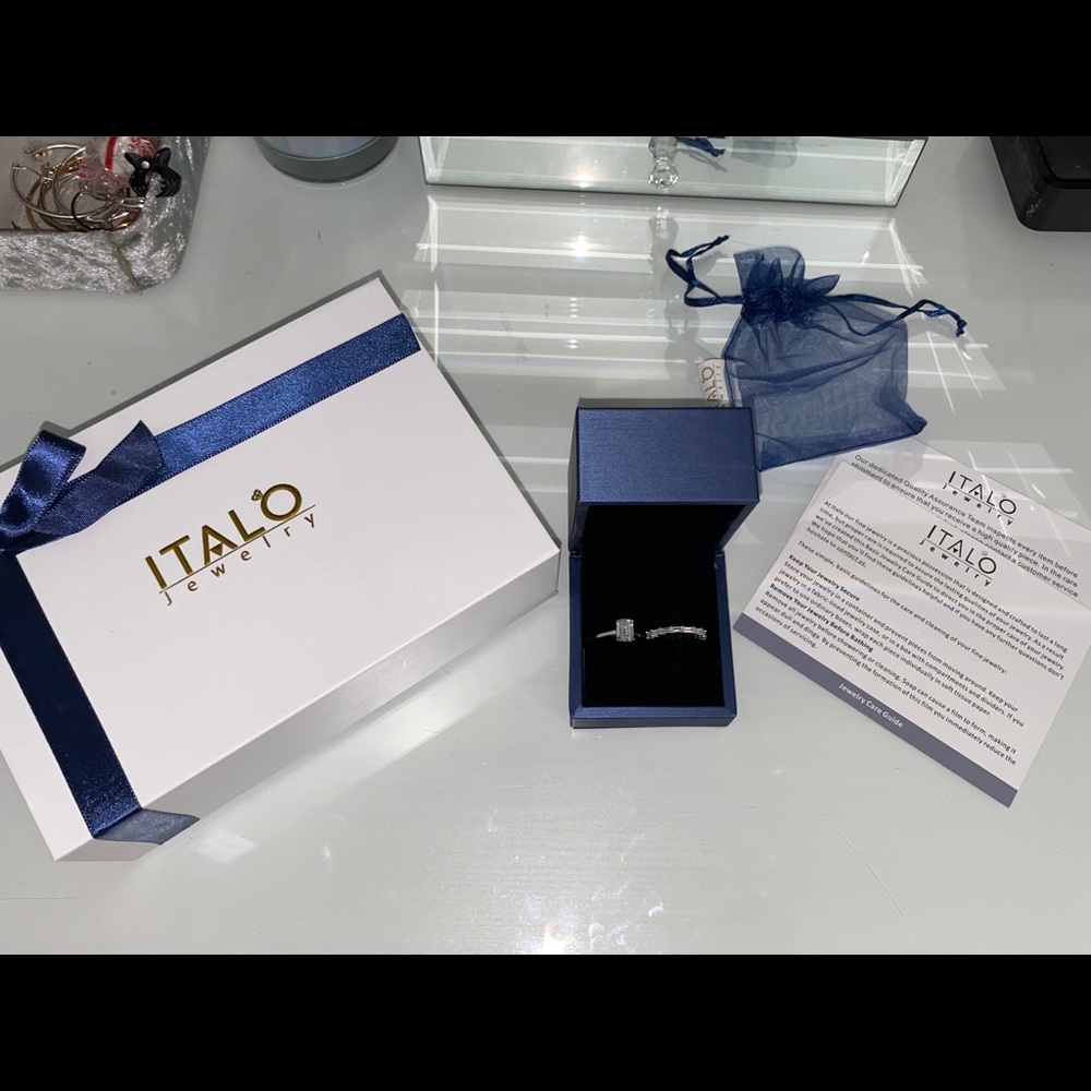 ITALO sterling silver/cubic zirconia  ring set